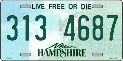 NH license plate 3134687