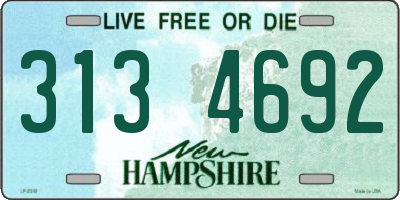 NH license plate 3134692