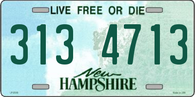 NH license plate 3134713