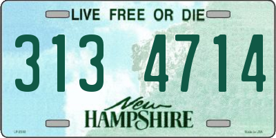NH license plate 3134714