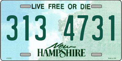 NH license plate 3134731