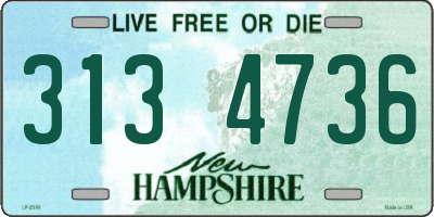 NH license plate 3134736