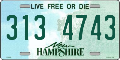 NH license plate 3134743