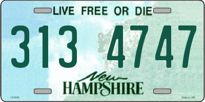 NH license plate 3134747