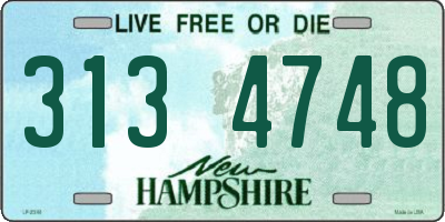 NH license plate 3134748