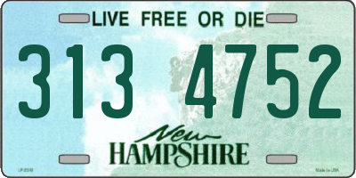 NH license plate 3134752