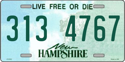 NH license plate 3134767