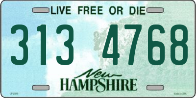 NH license plate 3134768