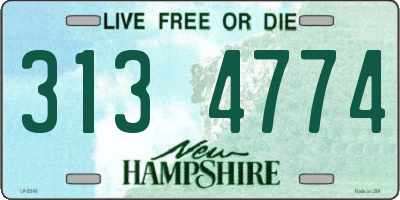 NH license plate 3134774