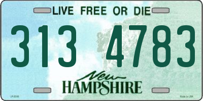 NH license plate 3134783
