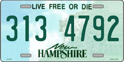 NH license plate 3134792