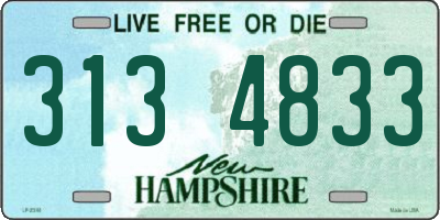 NH license plate 3134833