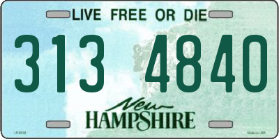 NH license plate 3134840
