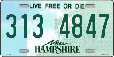 NH license plate 3134847