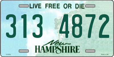 NH license plate 3134872