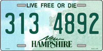 NH license plate 3134892
