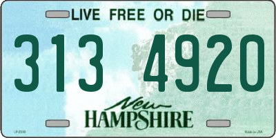 NH license plate 3134920