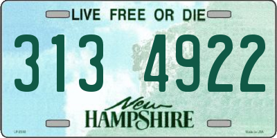NH license plate 3134922
