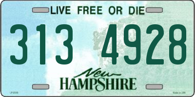 NH license plate 3134928