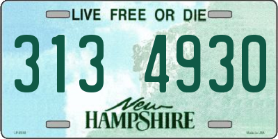 NH license plate 3134930