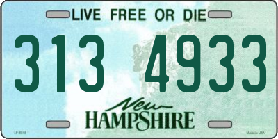 NH license plate 3134933