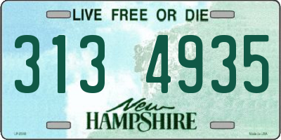 NH license plate 3134935