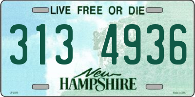 NH license plate 3134936