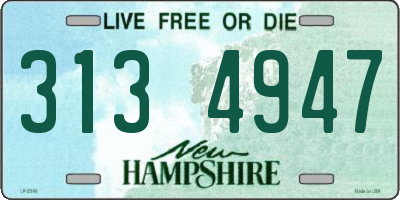 NH license plate 3134947