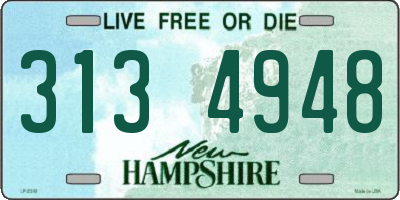 NH license plate 3134948