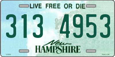 NH license plate 3134953