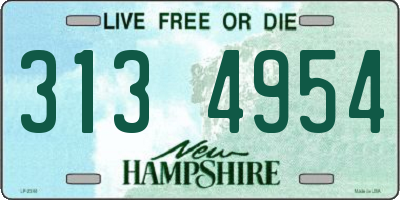 NH license plate 3134954