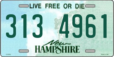 NH license plate 3134961