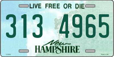 NH license plate 3134965