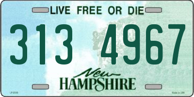 NH license plate 3134967