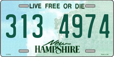 NH license plate 3134974
