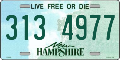 NH license plate 3134977