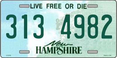 NH license plate 3134982