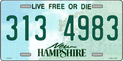 NH license plate 3134983