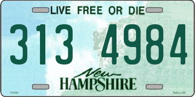 NH license plate 3134984