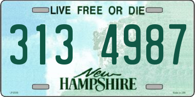 NH license plate 3134987