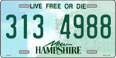 NH license plate 3134988