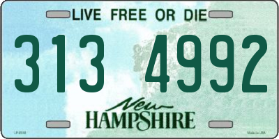 NH license plate 3134992