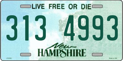 NH license plate 3134993