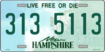 NH license plate 3135113