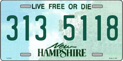 NH license plate 3135118