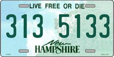 NH license plate 3135133