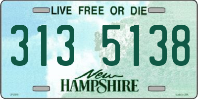 NH license plate 3135138