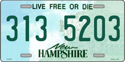 NH license plate 3135203