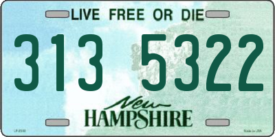 NH license plate 3135322