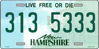 NH license plate 3135333